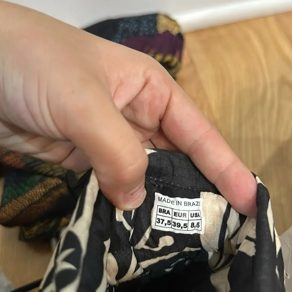 NWT FARM RIO Black Cerrado Sky Lug Sole Ankle‎ Boot In Cerrado Sky